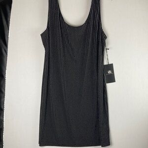 Rock & Republic Black and White Dotted Midi Dress